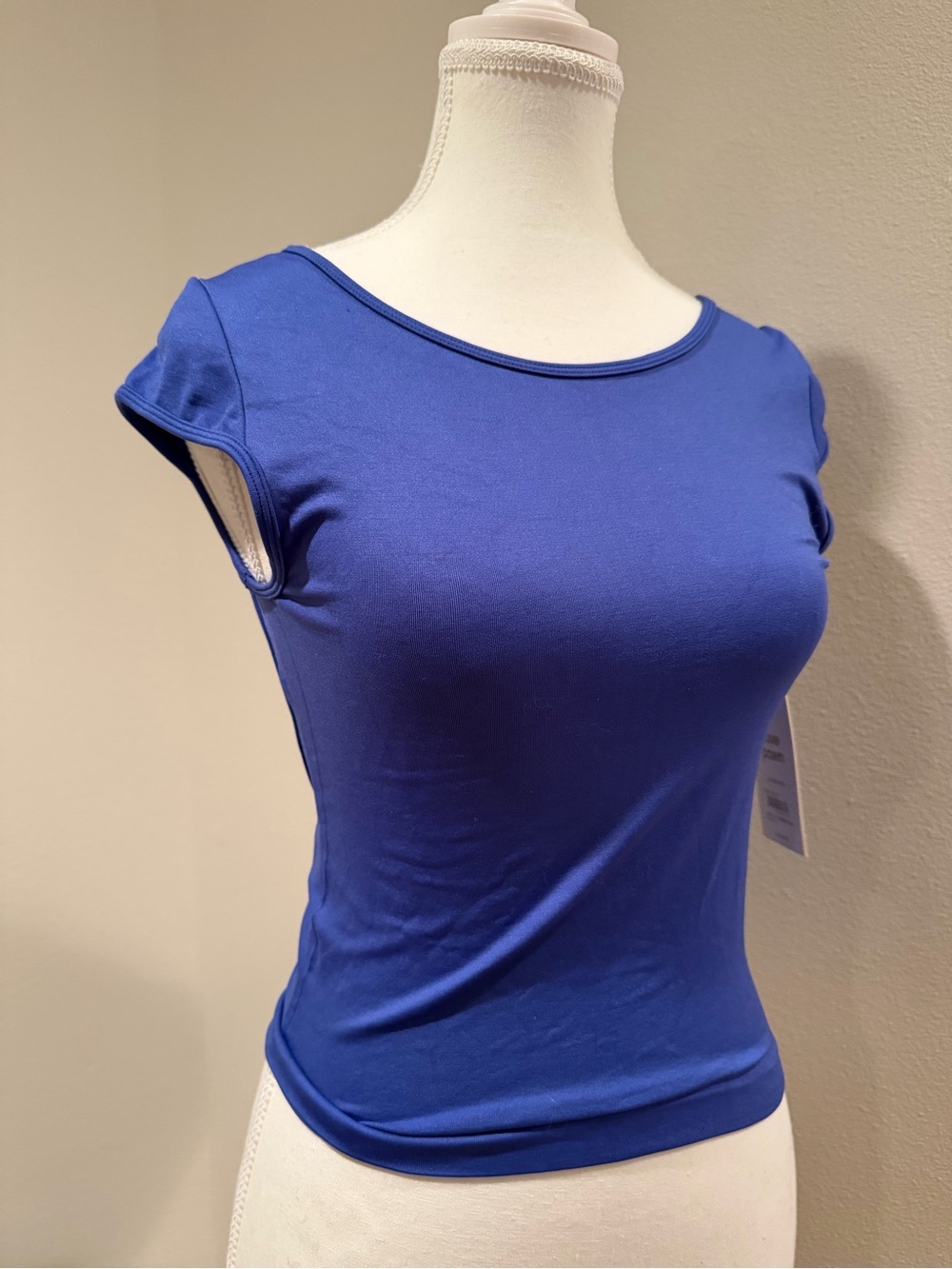 Classic Royal Blue Women's Athletic Scoop Neck Top